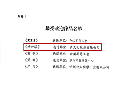 瀘天化股份公司獲得市總工會思政課展演活動通報表揚